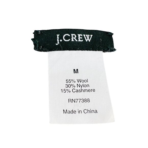 J. Crew Womens Gray Wool Blend Sweater With Zipper Collar & Ribbed Trim Size M - Picture 3 of 7